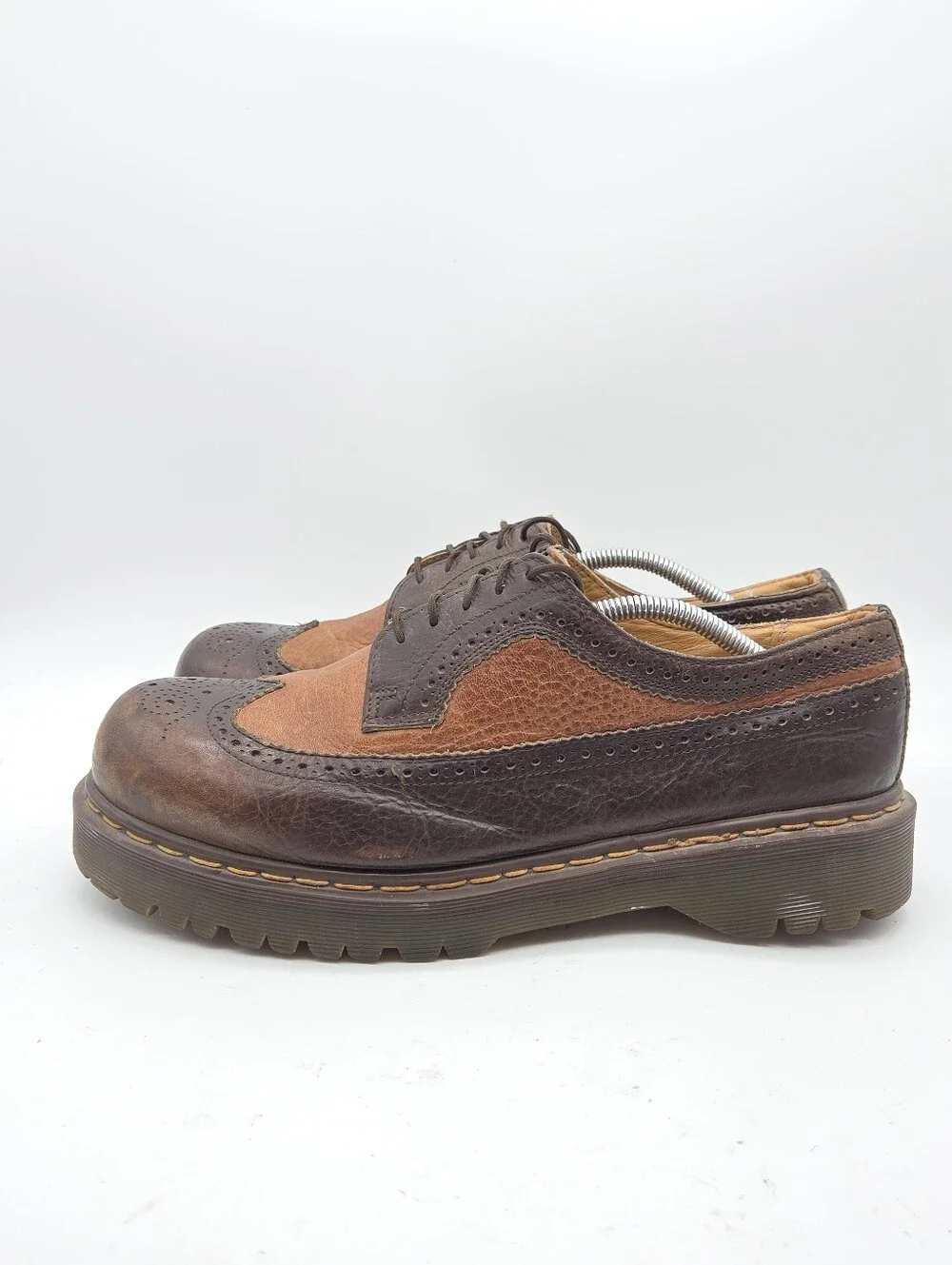 Dr. Martens Made in England 3989 Brogue Oxford Brown Wingtip Shoes Men's 12
